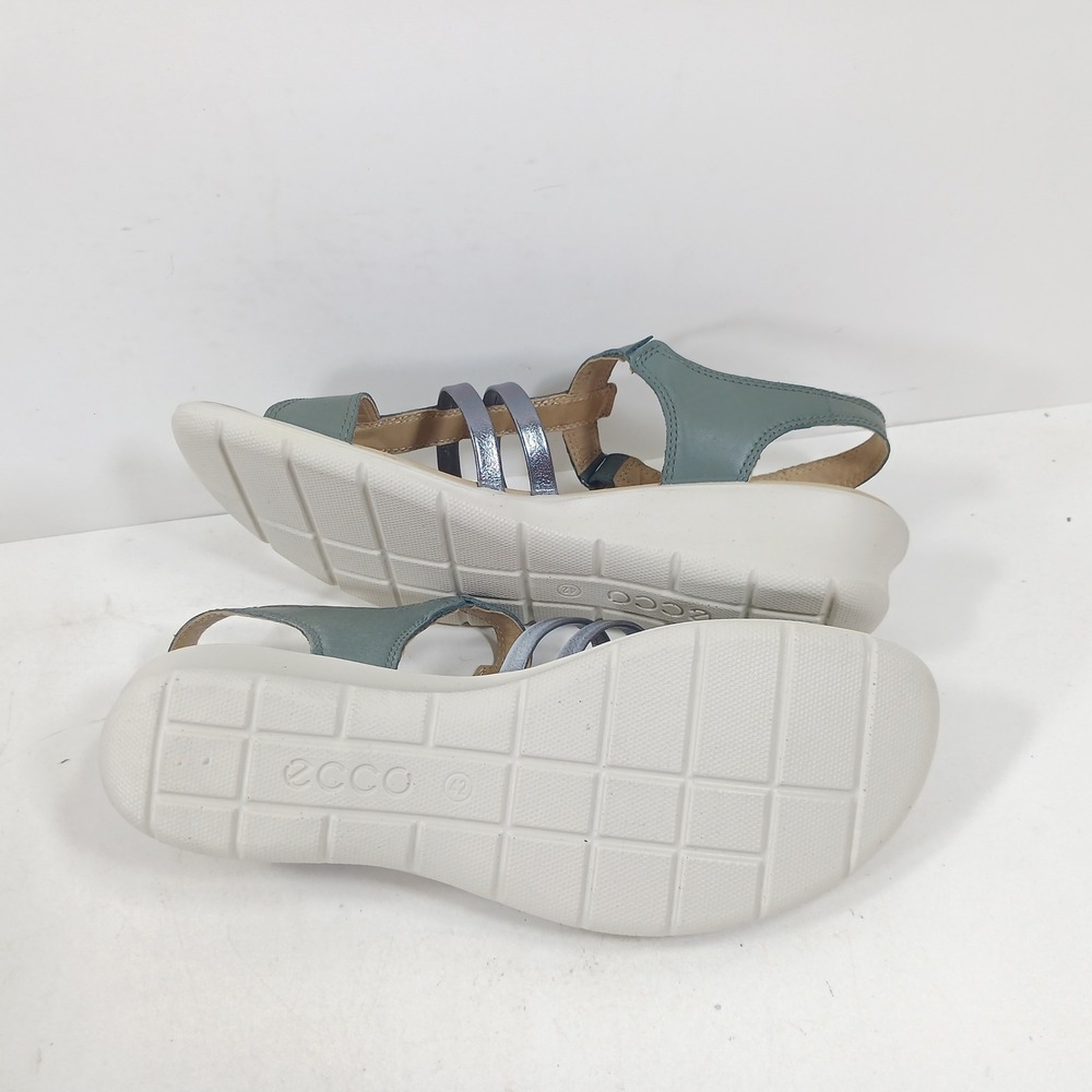 ECCO Felicia Sandal Moon Dark Shadow Leather Wedge 217303 51156 Womens 11-11.5 - Picture 4 of 10